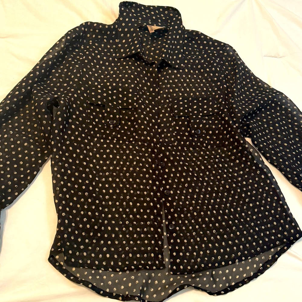 Sheer blouse - completely see through thin silky feel